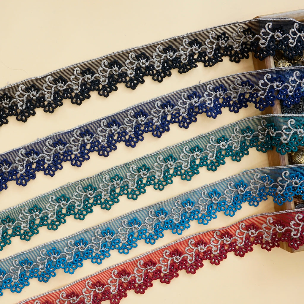 Metallic Yarn Net Shuttle Lace In Color