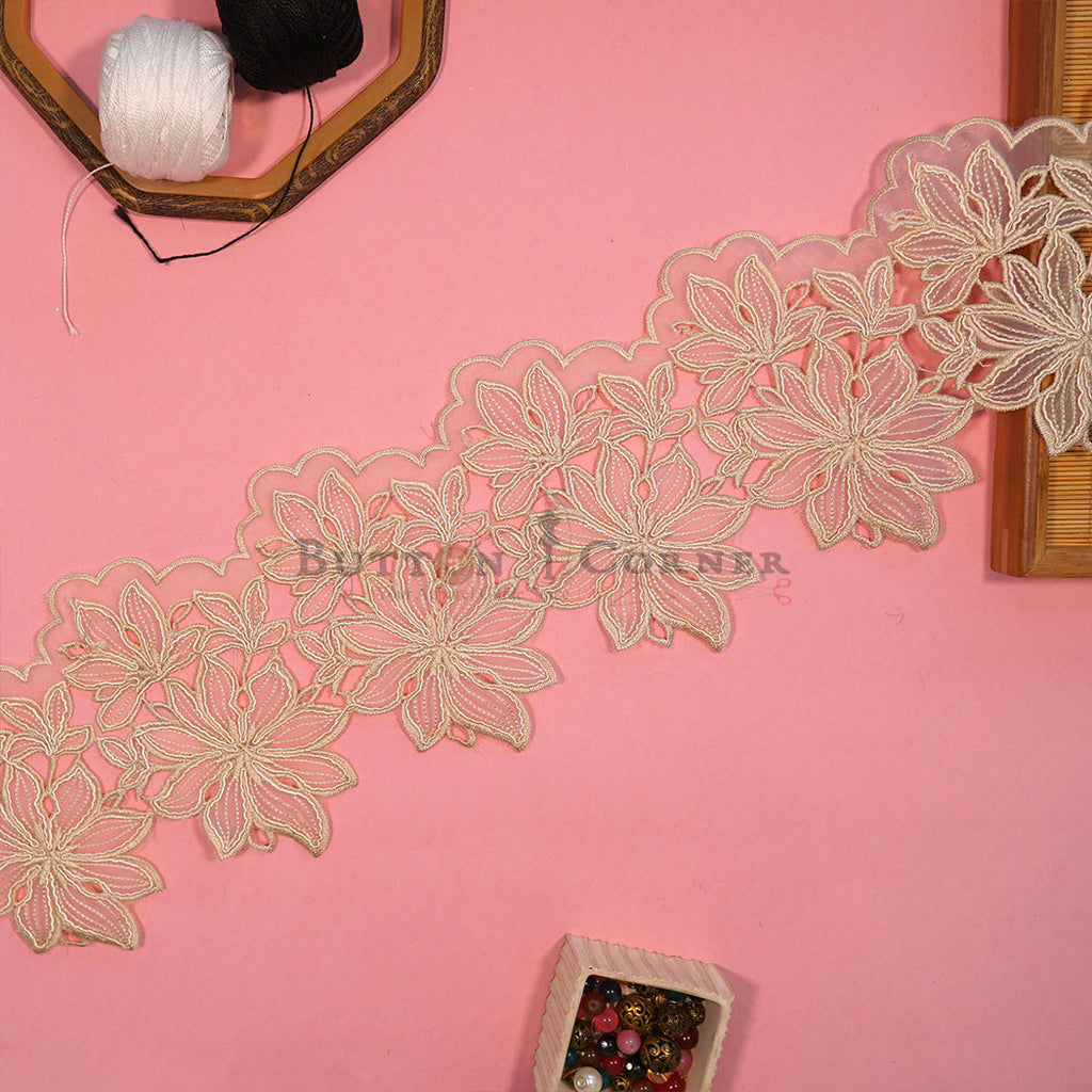 One Side Border Organza Lace
