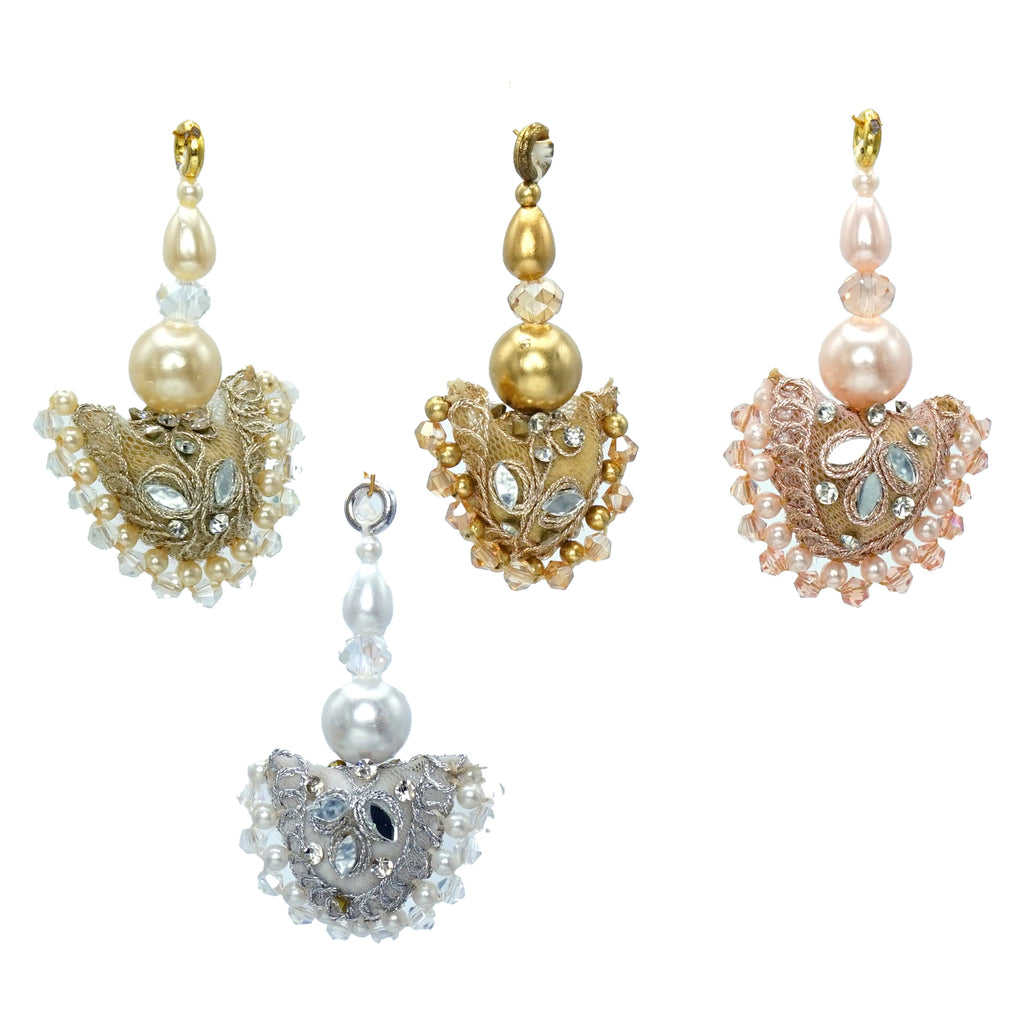 Elegant Design Pearl & Crystal Tassel