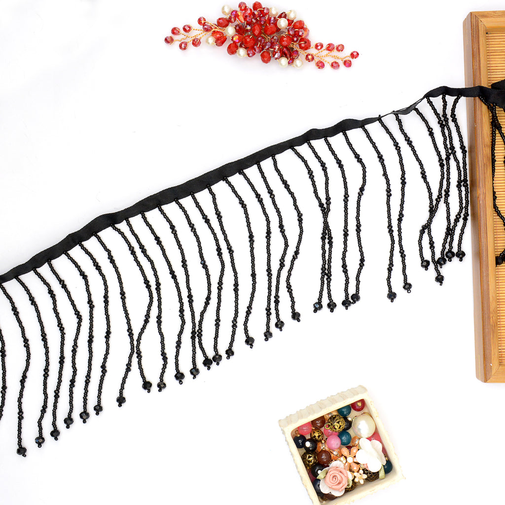 Fancy Glass Beads Hanging Lace