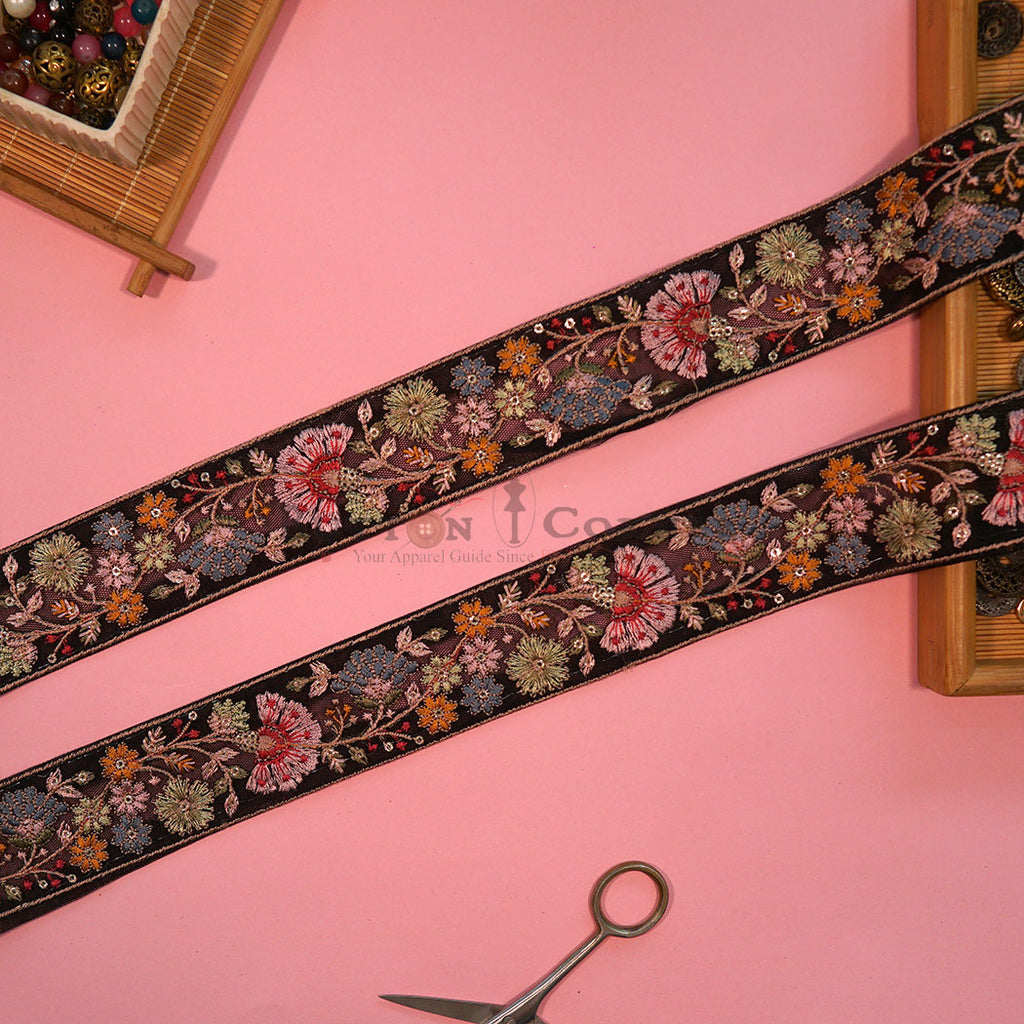 Embroidery Thread Sequence Net Lace