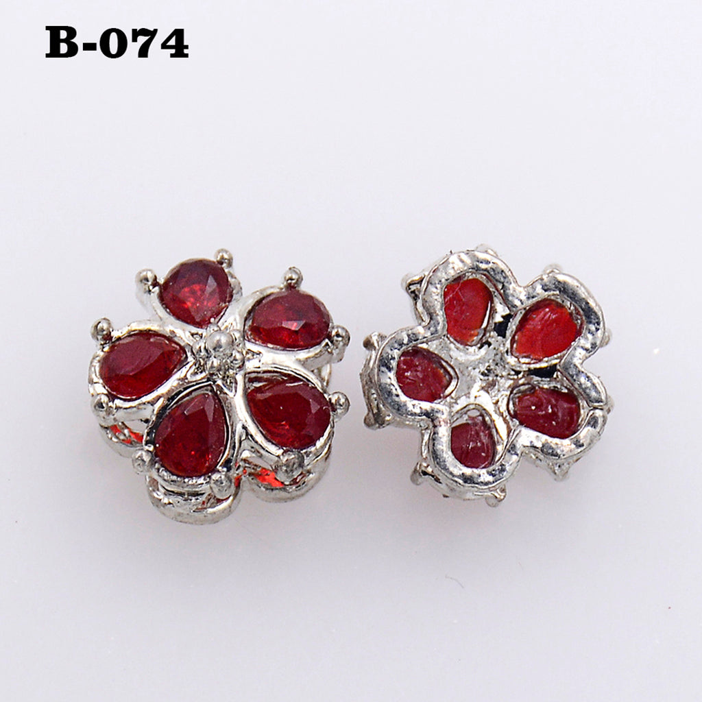 Fancy Flower Crystal Button