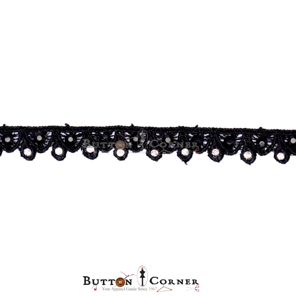 Shuttle Crystal & Stone Lace