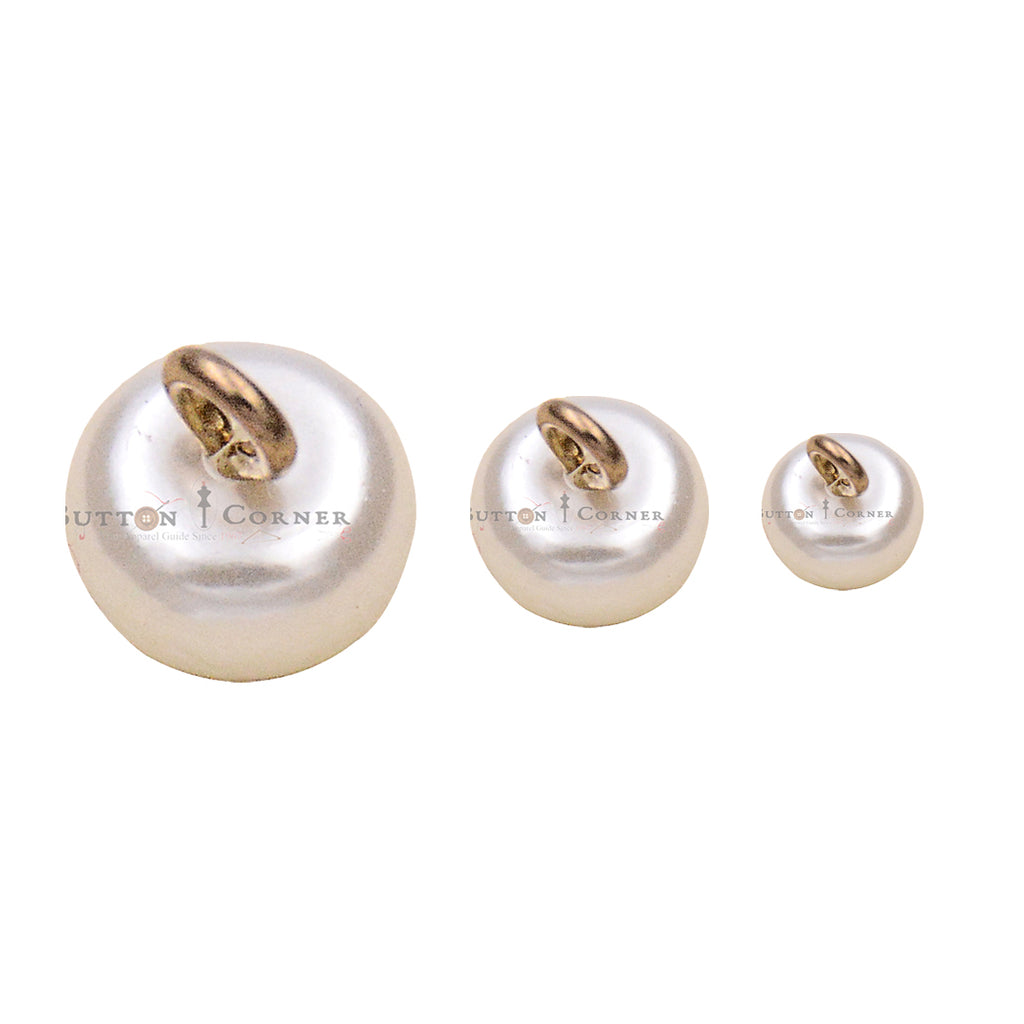 Doom Shape Pearl In Wire Button
