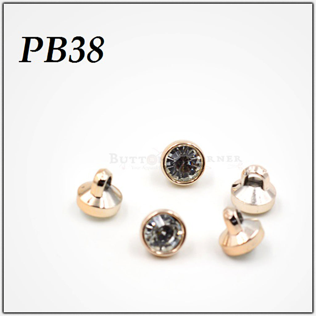 Crystal Plastic Shank Button