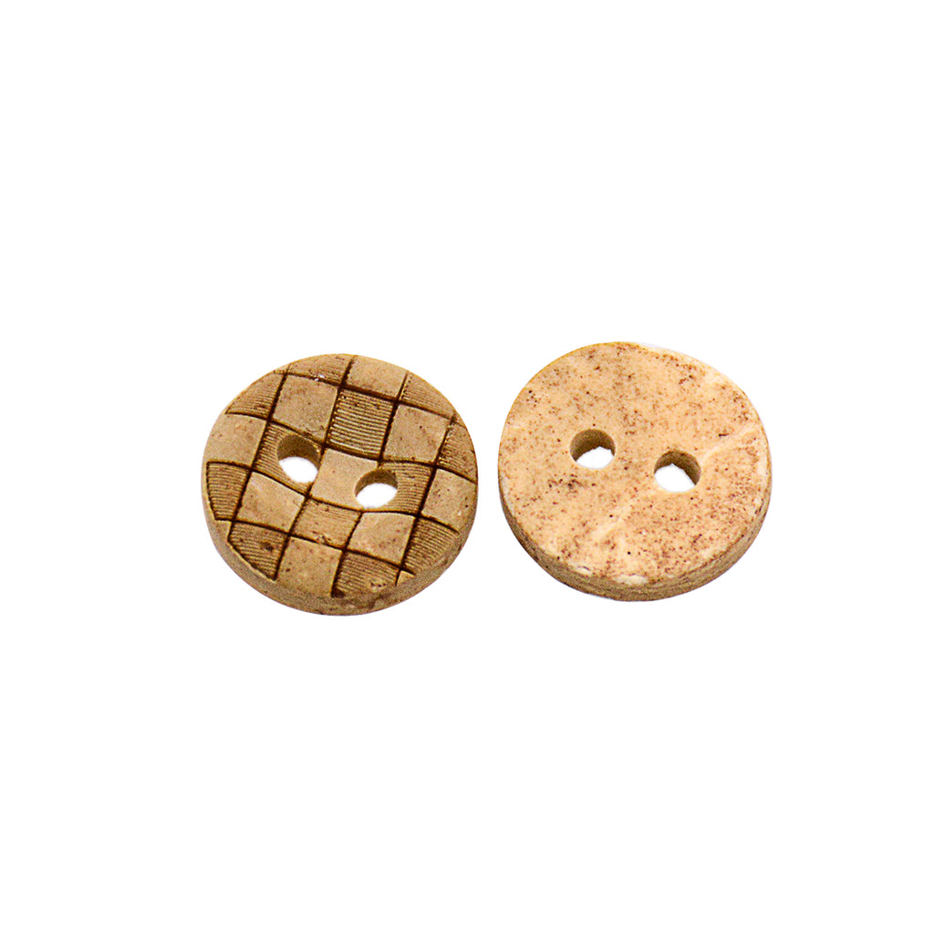 Check Design 2 Hole Wooden Button