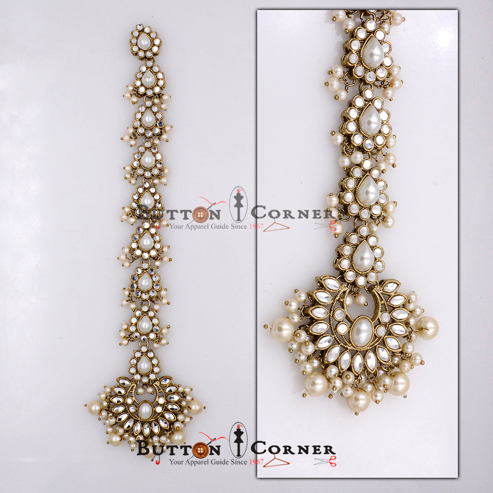 Fancy Kundan Button Patti
