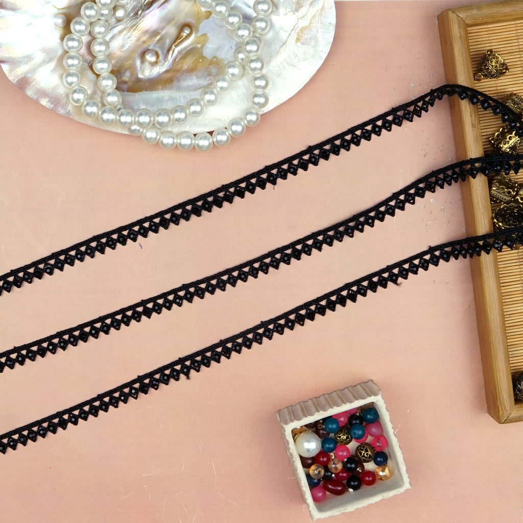 Pearl Crystal Shuttle Lace