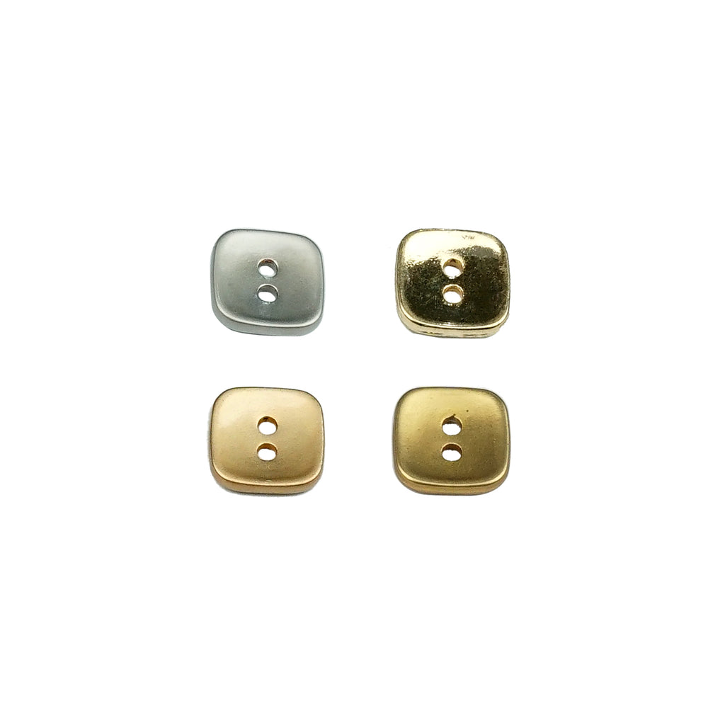 Square Shape 2 Hole Metal Button