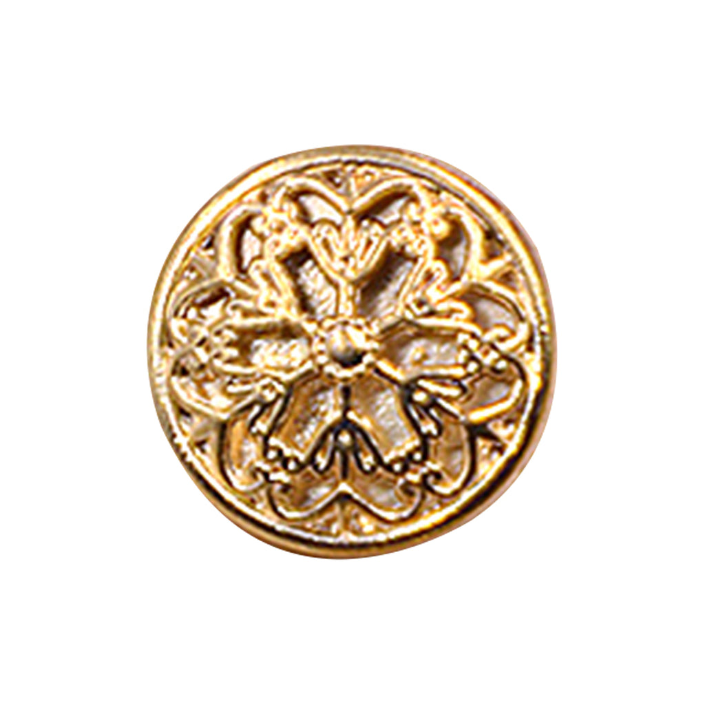 Double Flower Design Metal Button
