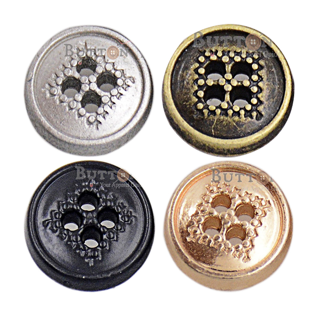 Four Hole Metal Shirt Button