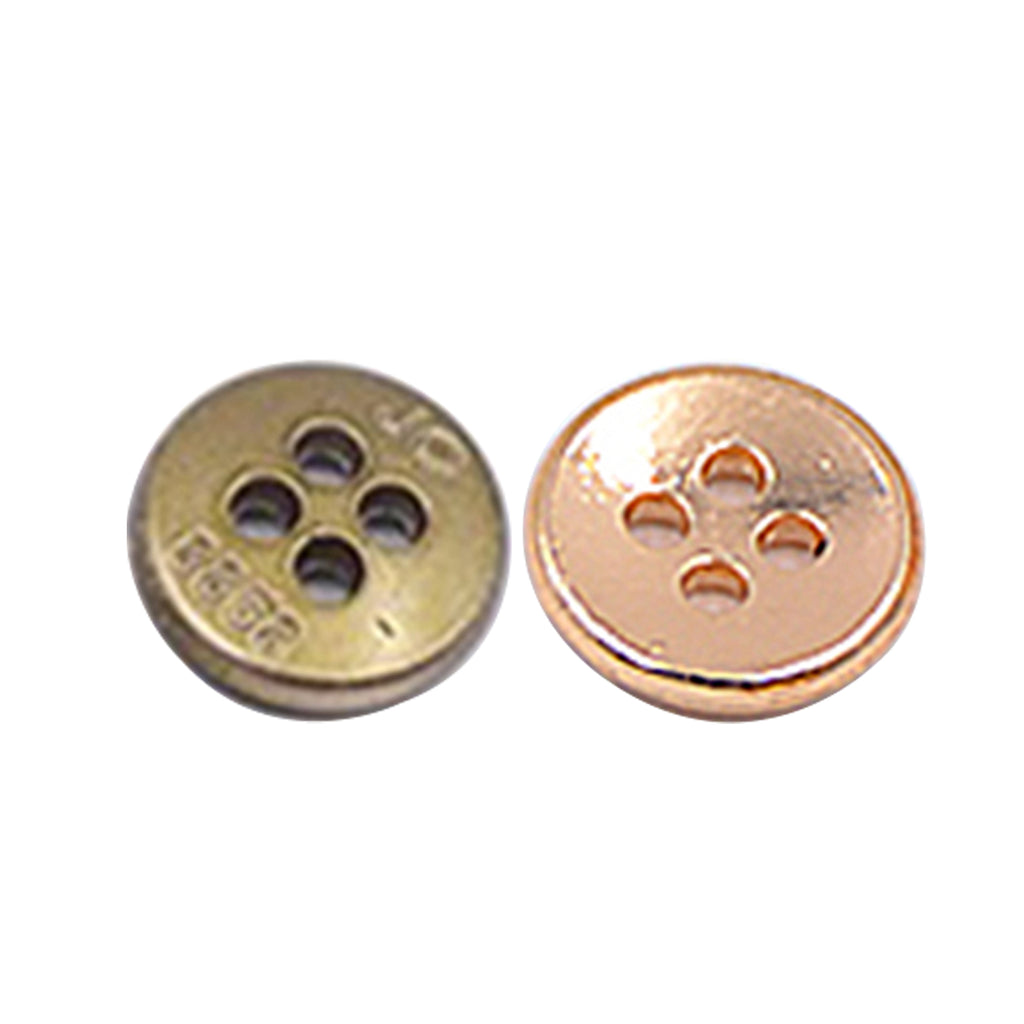 Plain 4 Hole Metal Shirt Button