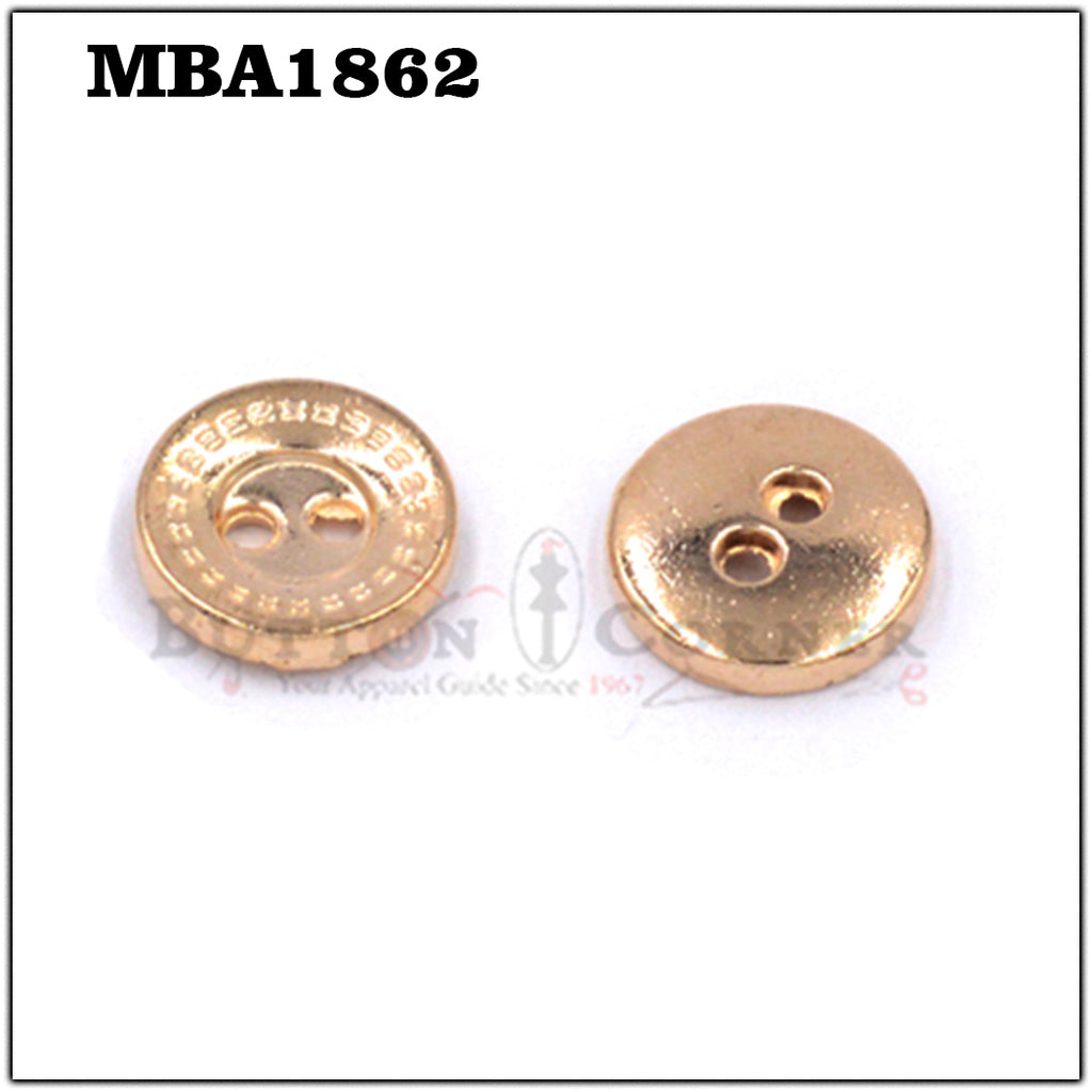 Dotted Border 2 Hole Metal shirt Button