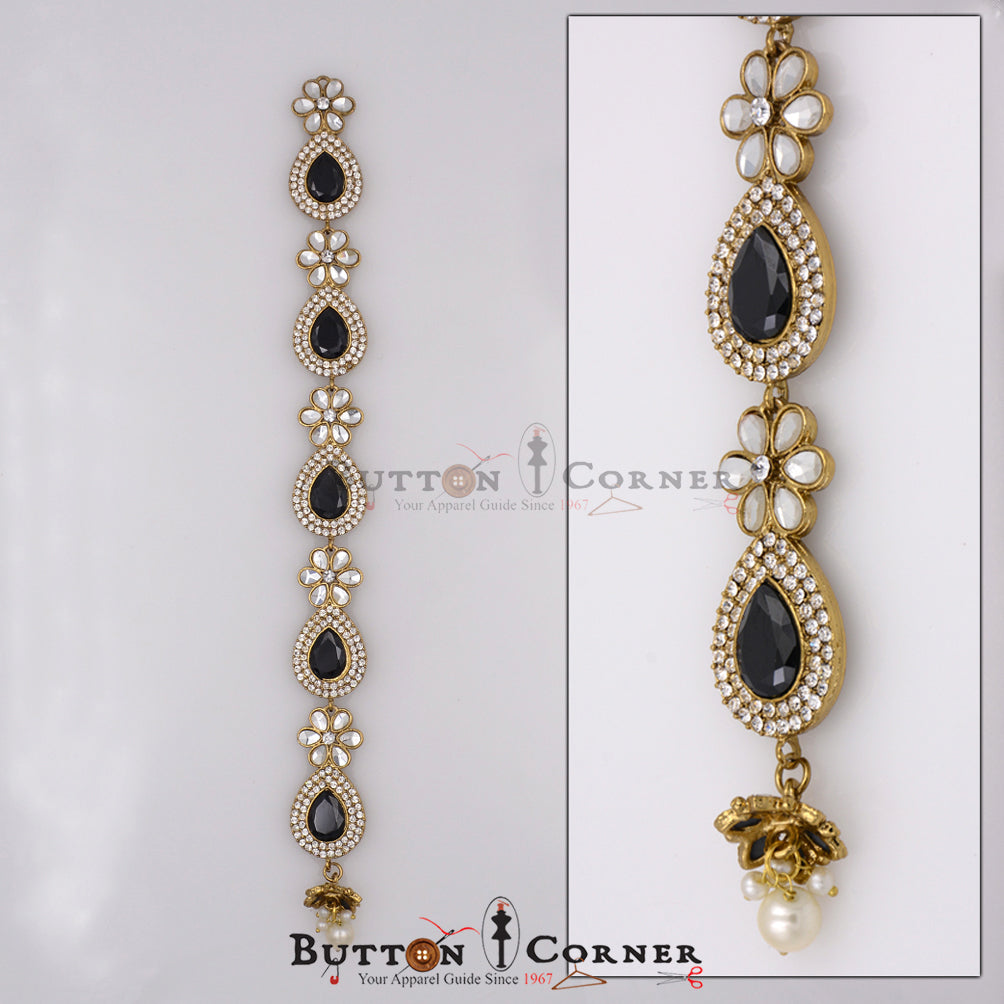 Fancy Kundan Button Patti