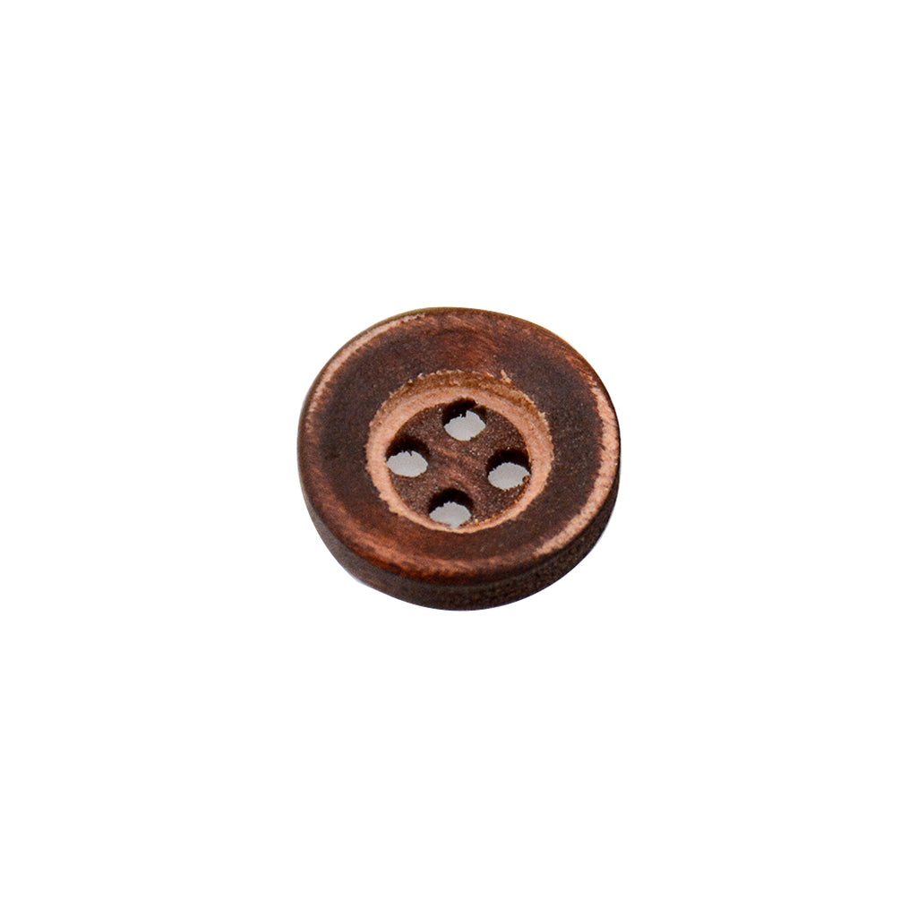 Flat Border 4 Hole Wooden Button