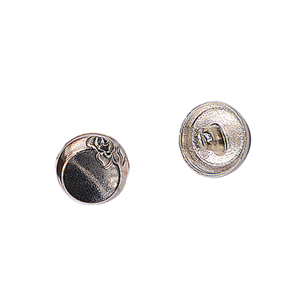 Side Flower Metal Button