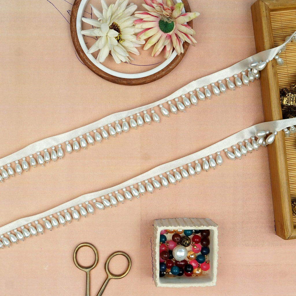 Fancy Pearl Hanging Lace