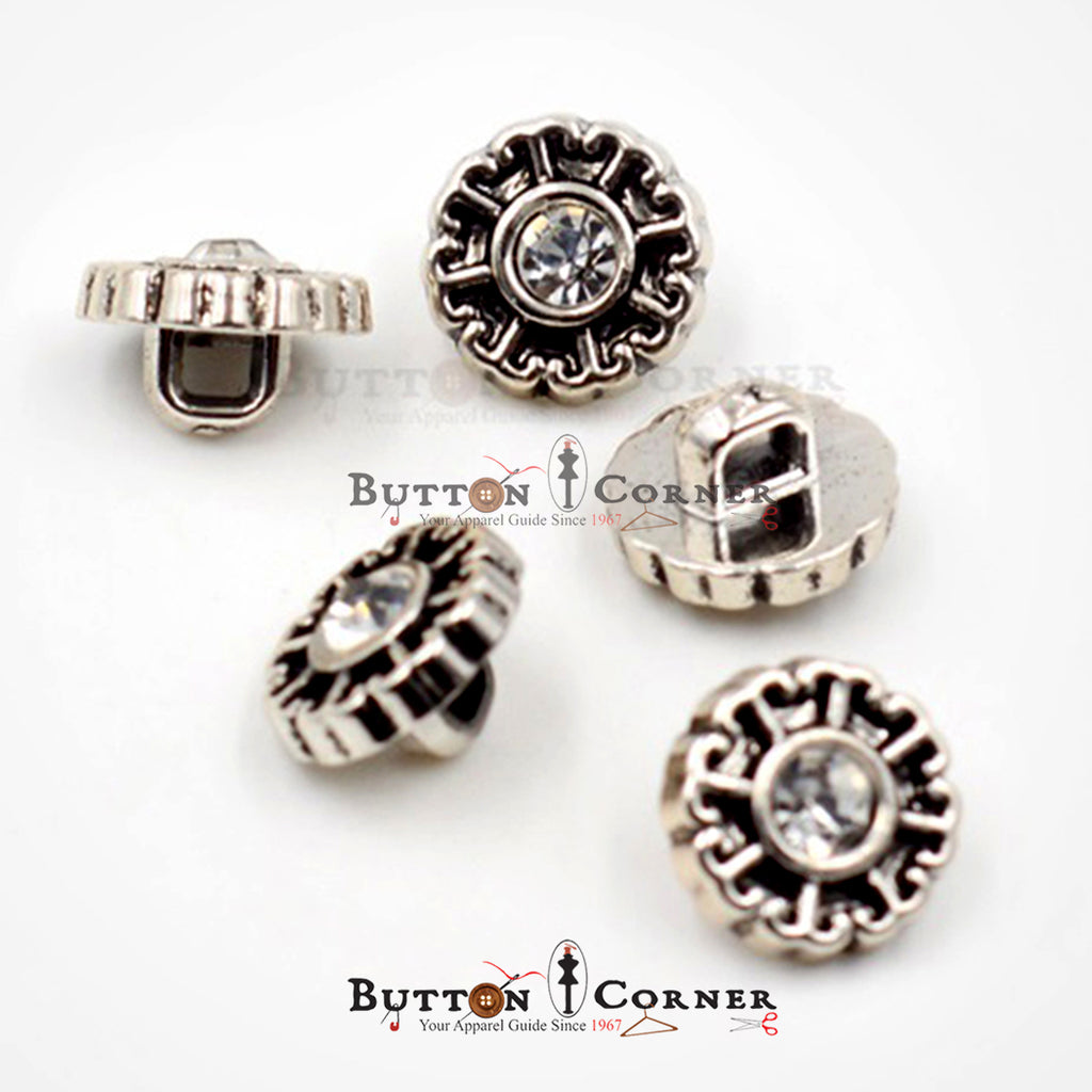 Stone With Round Shape Plastic Button