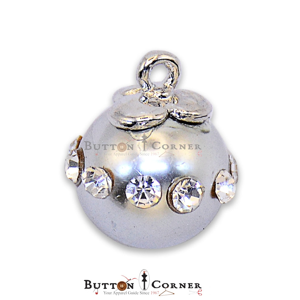 Pearl With Diamonds Shank Button