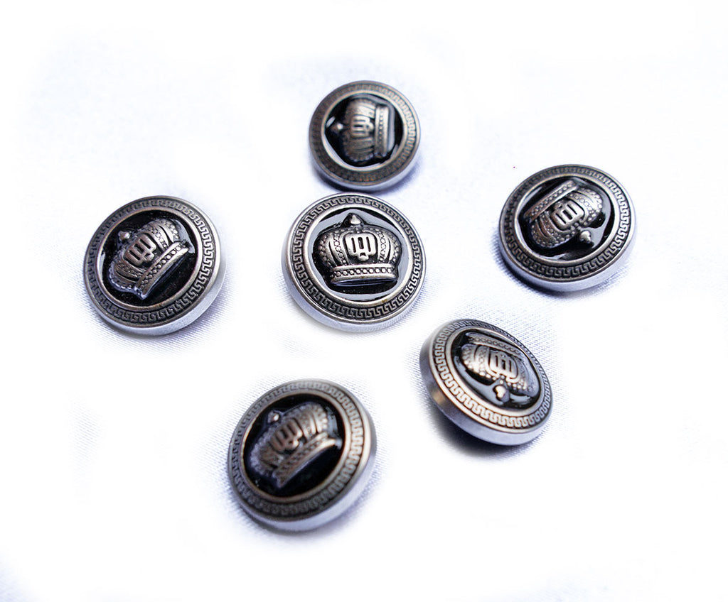 Crown Design Metal Suiting Button