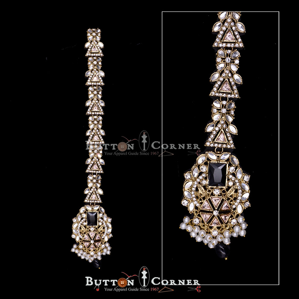 Fancy Kundan Button Patti