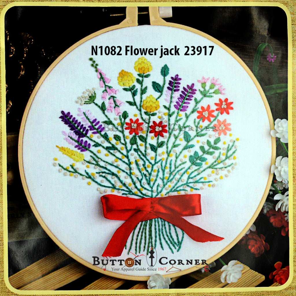 Flower Jack Embroidery Kit