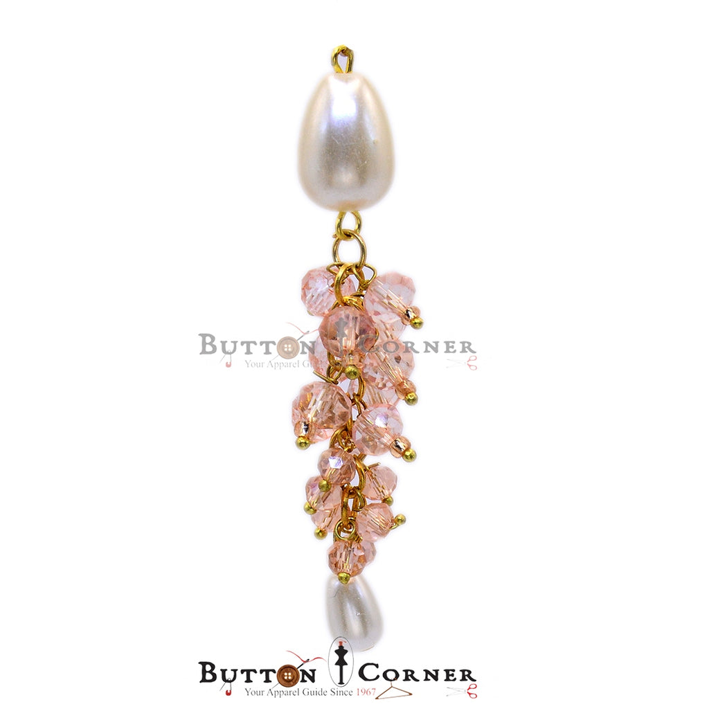 Tassel With Pearl & Crystal Beads