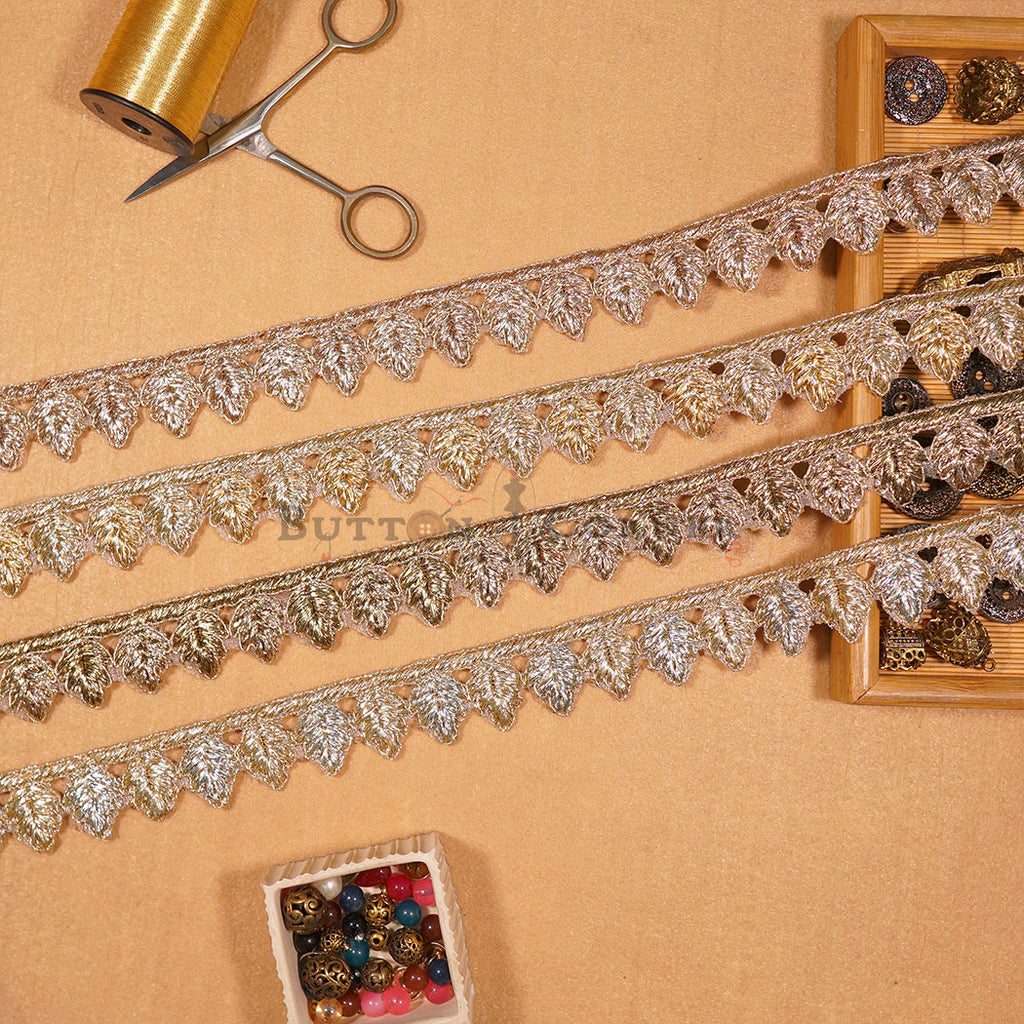 Fancy Metallic Yarn Net Lace