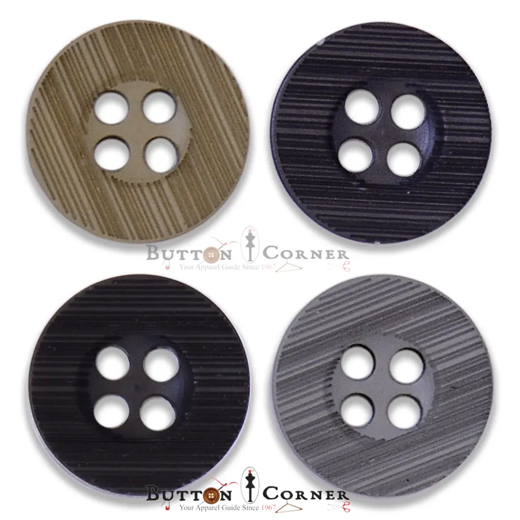 Texture Border 4 Hole Shirt Button A2116.webp