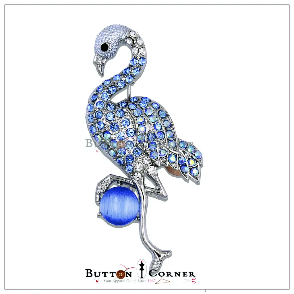 7921 Flamingo Brooch & Diamonds Ice Blue.webp