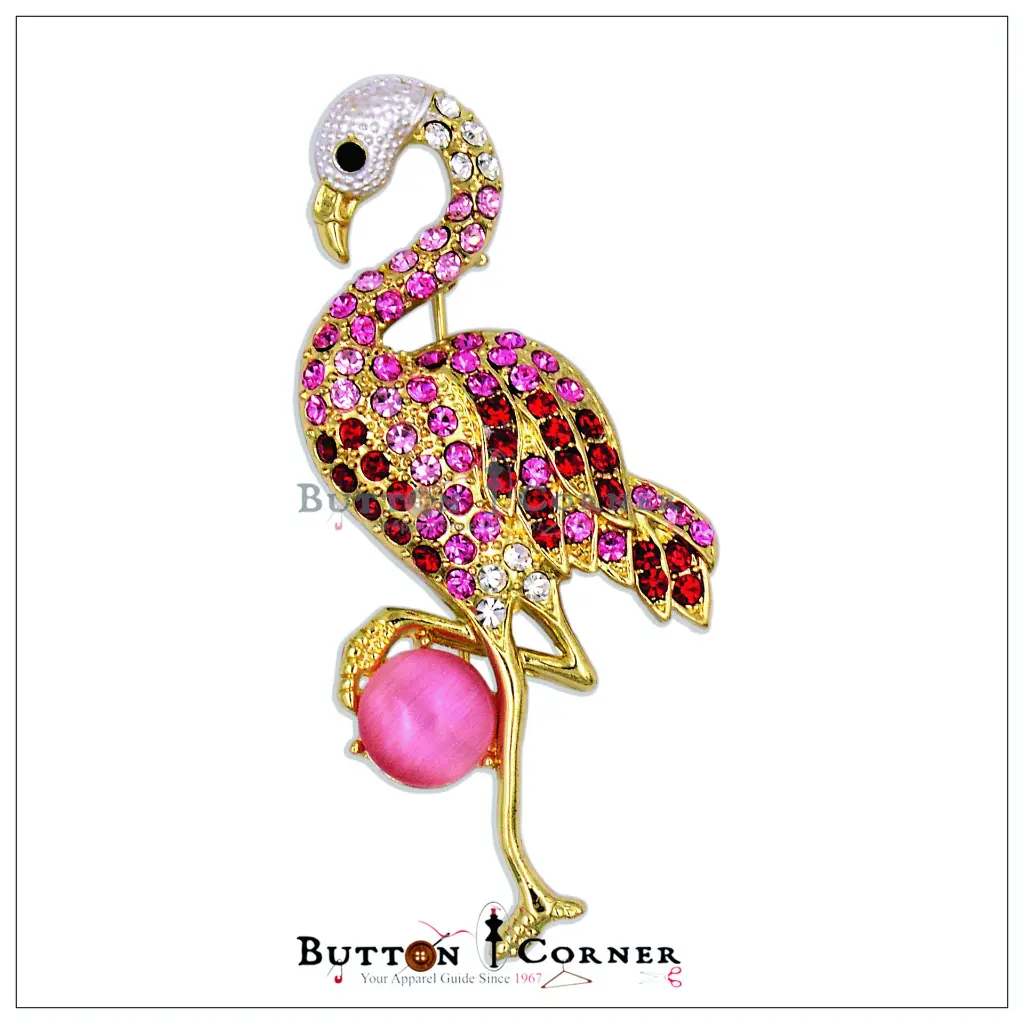 7921 Flamingo Brooch & Diamonds Pink.webp