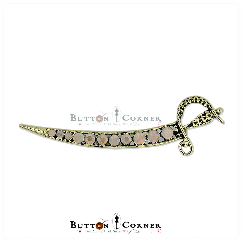 9181 Sword with Diamonds Brooch Champagne.webp