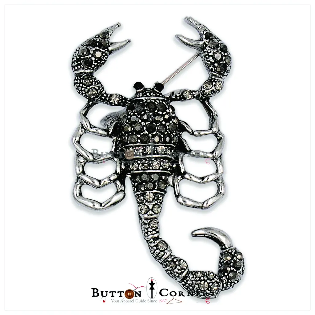 6529 Scorpion Brooch Silver.webp