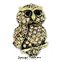 2229 Owl With Diamonds Brooch Champagne.webp