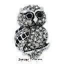 2229 Owl With Diamonds Brooch Silver.webp