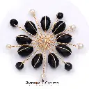 BCF043 Hand Made Flower brooche BLACK.webp