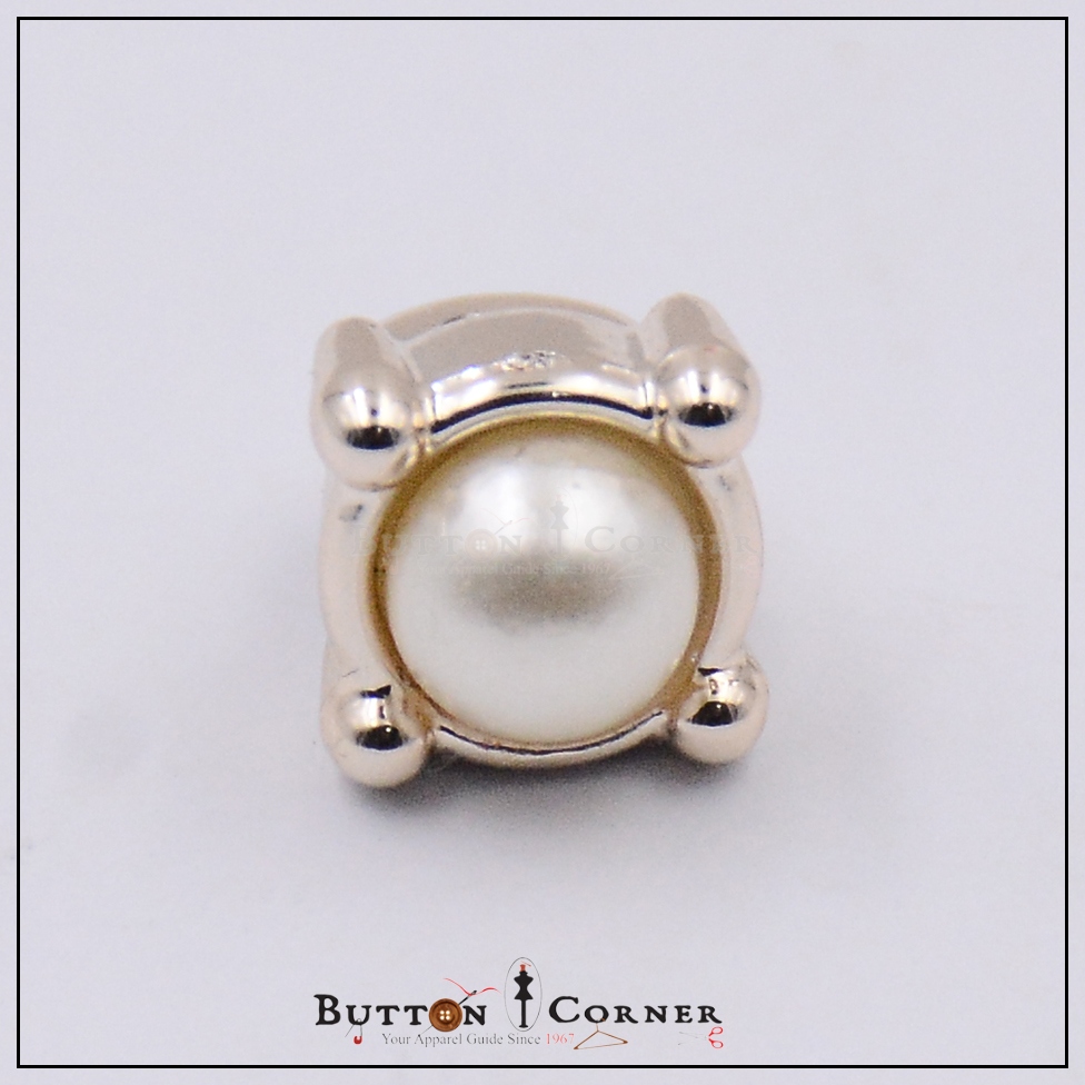 Center Pearl Plastic Shank Button
