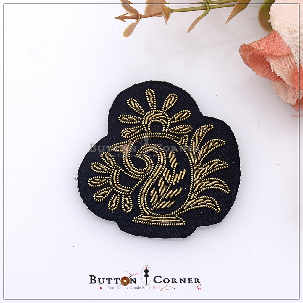 Hand Made Flower Pot Embroidery Patch
