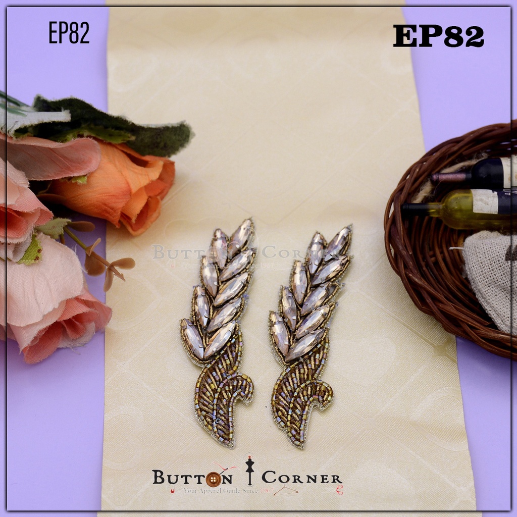 Hand Made Flower Leave Kundan Motif