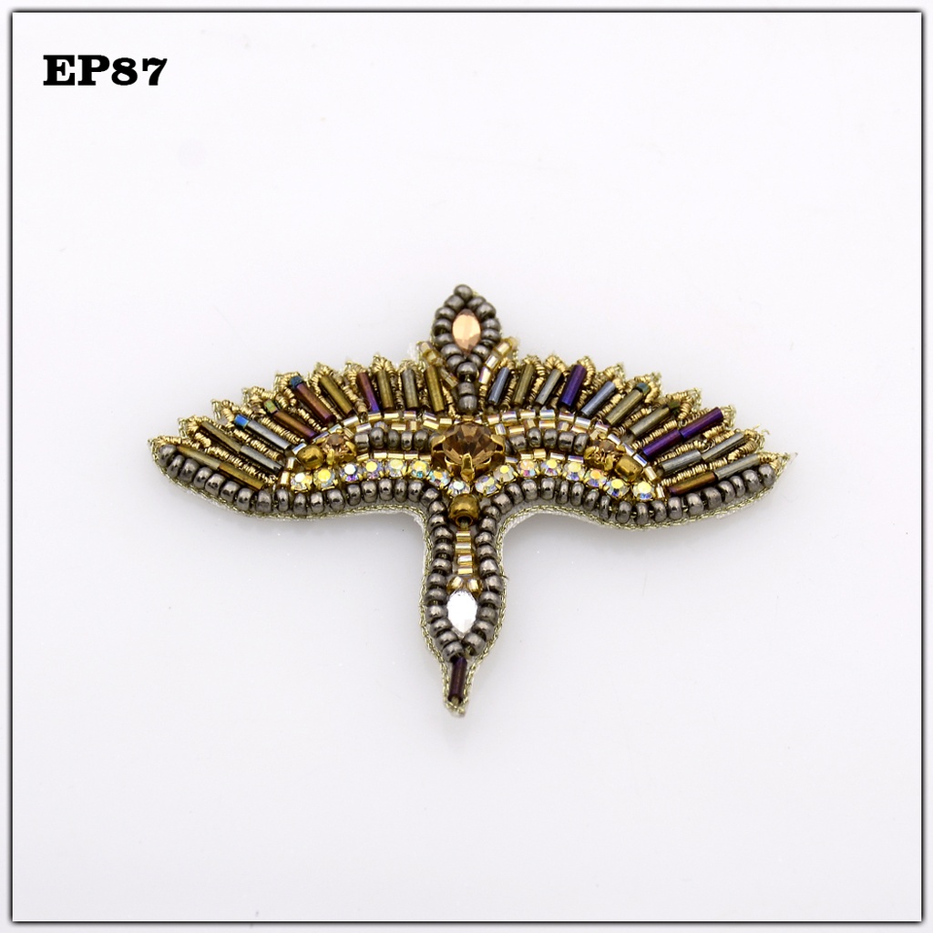 Hand Made Flying Bird Glass Beads Motif
