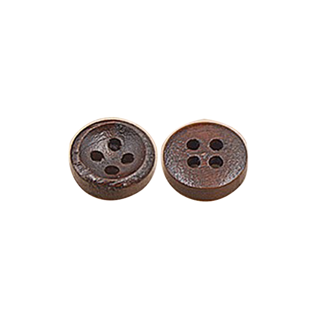 Deep Centre Rasie Border Wooden Shirt Button