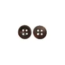 Deep Centre Rasie Border 4-Hole Wooden Shirt Button