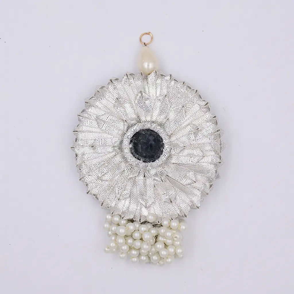 Centre Mirror Sunflower Shape Gota Tassel