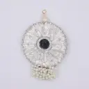 Centre Mirror Sunflower Shape Gota Tassel
