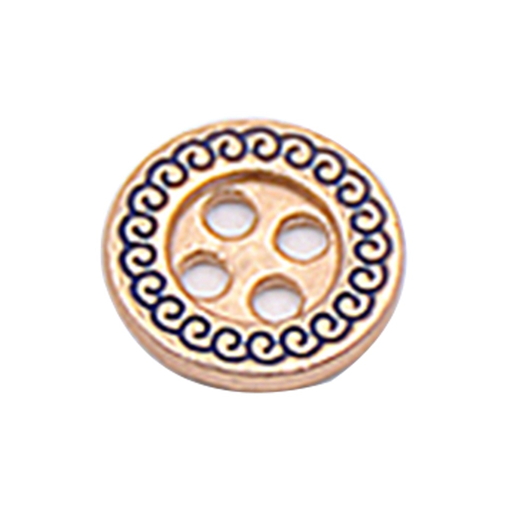 Ring Border 4 Hole Metal Shirt Button
