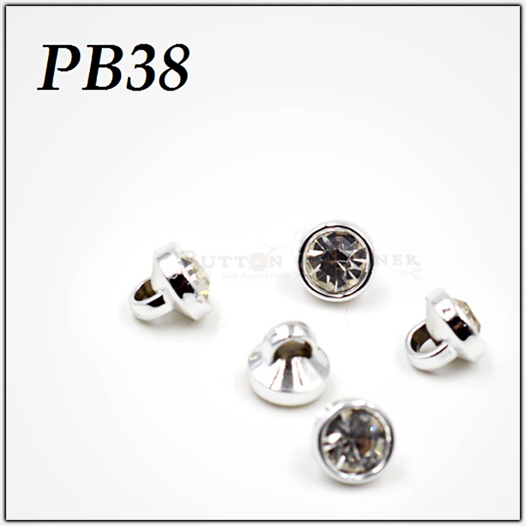 Crystal Plastic Shank Button