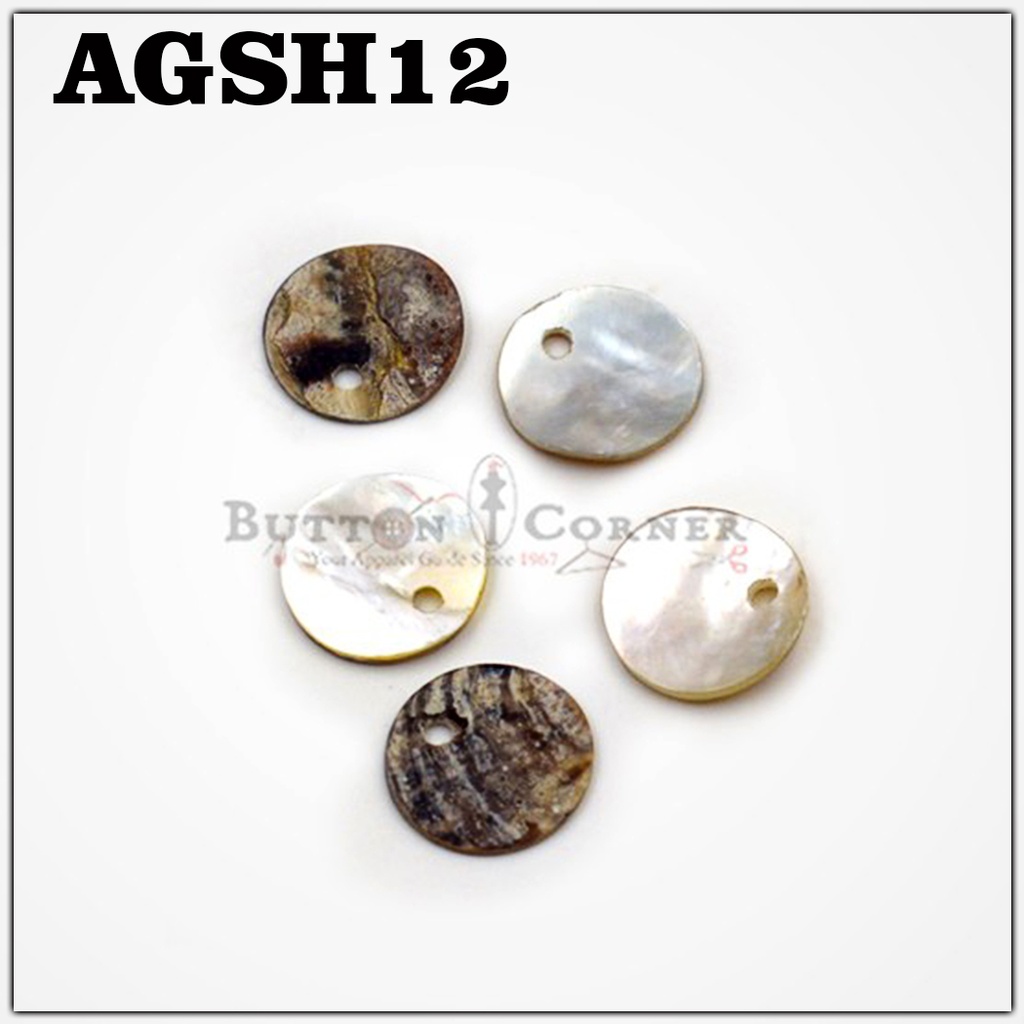 Round Agoya Shell Side Hole Button