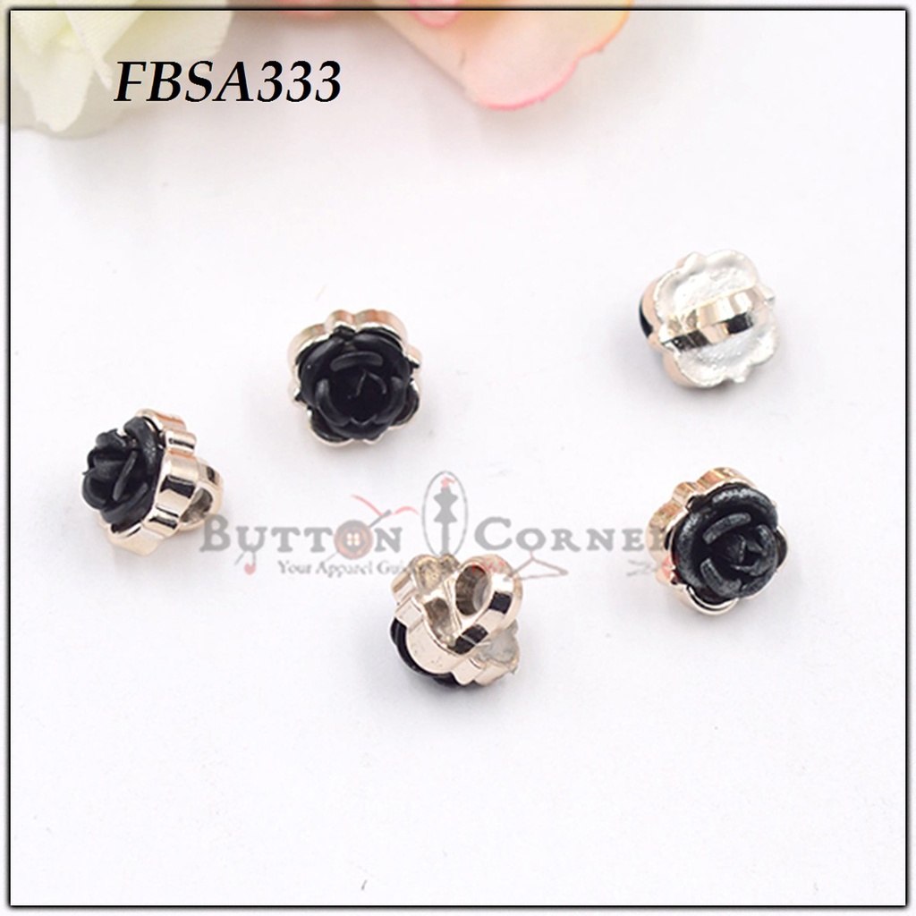 Gold Base Flower Design Shank Button