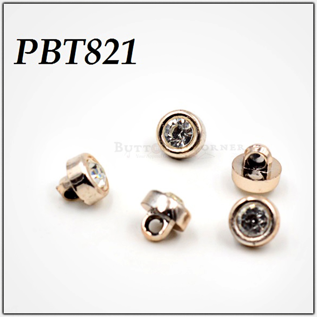 Crystal Plastic Shank Button