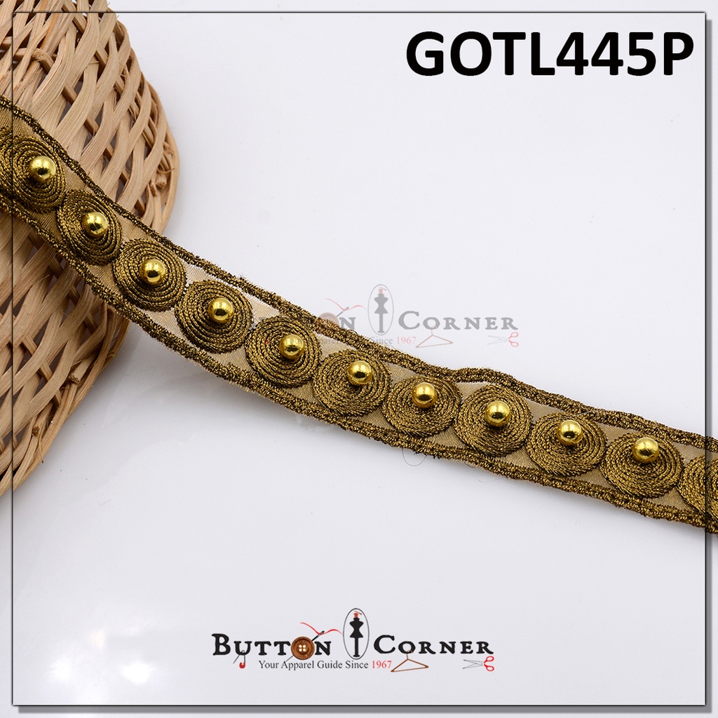 Fancy Gota Lace With Pearls 3D
